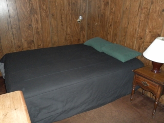 Second bedroom with Queen bed at Snowman Cabin.